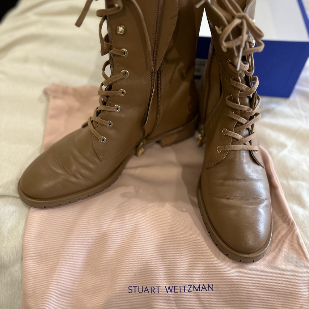 Stuart Weitzman Women's Brown Leather Boots